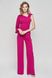 Cocktail jumpsuit fuchsia from BYURSE, Fuchsia, Dress fabric, Midi, Spring Summer, Overalls, Cloth, plain, Overalls, 1 kg, Yes, Ukraine, 95% silk, 5% elastane, 1 sleeve, plain, Fitted, With a zipper, Asymmetrical cut, Evening, jumpsuit pants, With pockets