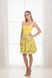 Summer, yellow dress Naomi from BYURSE, 44, Yellow, Dress fabric, Міni, Spring Summer, Sundress, Cloth, Floral, Dress, 1 kg, Yes, Ukraine, 95% viscose, 5% elastane, Sleeveless, Printed, flared, With a zipper, Shoulder straps, Casual, Dress with full skirt