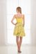 Summer, yellow dress Naomi from BYURSE, 42, Yellow, Dress fabric, Міni, Spring Summer, Sundress, Cloth, Floral, Dress, 1 kg, Yes, Ukraine, 95% viscose, 5% elastane, Sleeveless, Printed, flared, With a zipper, Shoulder straps, Casual, Dress with full skirt
