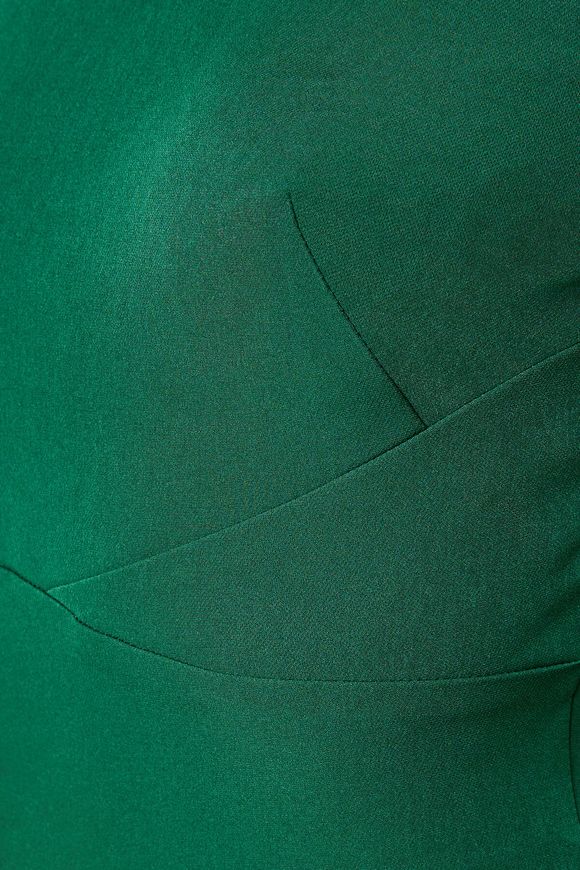 Classic, emerald dress - case Bella from BYURSE, Emerald, Crepe, Midi, Аutumn winter, Office dress, Cloth, plain, Dress, 1 kg, Yes, Ukraine, 95% viscose, 5% elastane, Sleeve 3/4, plain, tight-fitting, With a zipper, V-neck, Business, Dresses - case