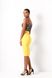 Classic yellow pencil skirt by BYURSE, 42, Yellow, Crepe, Оff-season, Pencil skirt, Cloth, plain, Skirt, 1 kg, Yes, Ukraine, 95% viscose, 5% elastane, plain, high waist, With a zipper, Business, Pencil skirt, tight-fitting
