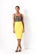 Classic yellow pencil skirt by BYURSE, 44, Yellow, Crepe, Оff-season, Pencil skirt, Cloth, plain, Skirt, 1 kg, Yes, Ukraine, 95% viscose, 5% elastane, high waist, With a zipper, Business, Pencil skirt, tight-fitting