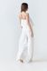 Summer, white overalls Palazzo from BYURSE, White, Dress fabric, Maxi, Spring Summer, Overalls, Cloth, plain, Overalls, 1 kg, Yes, Ukraine, 95% viscose, 5% elastane, Sleeveless, With flounces, Wide, With a zipper, Bustier, Evening, jumpsuit pants