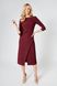 Business dress with wrap skirt Jessica from BYURSE, 42, Marsala, Crepe, Midi, Аutumn winter, Office dress, Cloth, plain, Dress, 1 kg, Yes, Ukraine, 95% viscose, 5% elastane, Sleeve 3/4, plain, Fitted, With a zipper, Boat neckline, Classical, Dresses - case, With a slit