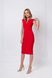 Classic, red dress - case Gretta from BYURSE, 42, Red, Crepe, Midi, Spring Summer, Cocktail Dresses, Cloth, plain, Dress, 1 kg, Yes, Ukraine, 95% viscose, 5% elastane, Sleeveless, plain, tight-fitting, With a zipper, V-neck, Classical, Dresses - case, With a zipper