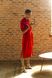 Red Silk Dress - Shirt by BYURSE, 48, Red, Dress fabric, Midi, Оff-season, Casual, Cloth, plain, Dress, 1 kg, Yes, Ukraine, 95% silk, 5% elastane, Long sleeve, Buttons, Direct, Buttoned, Round neckline, Casual, Dresses - shirts