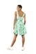 Summer sundress made of cotton Alice from BYURSE, Green, Dress fabric, Міni, Spring Summer, Sundress, Cloth, Abstract, Dress, 1 kg, Yes, Ukraine, 95% cotton, 5% elastan, Sleeveless, Printed, flared, With a zipper, square neckline, Casual, Dress with full skirt
