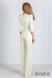 Cocktail, white jumpsuit from BYURSE, 42, White, Crepe, Maxi, Аutumn winter, Overalls, Cloth, plain, Overalls, 1 kg, Yes, Ukraine, 95% wool, 5% elastan, Sleeve 3/4, plain, Fitted, With a zipper, Round neckline, cocktail, jumpsuit pants