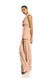 Women's striped trouser suit from BYURSE, 42, Beige, Costume fabric, Maxi, Оff-season, Suit classic, Cloth, Strip, Suit with trousers, 1 kg, Yes, Ukraine, 95% viscose, 5% elastane, Sleeveless, With belt, Wide, With smell, Business, With belt