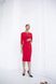 Red dress - sheath with a sleeve Gretta from BYURSE, Red, Crepe, Midi, Оff-season, Office dress, Cloth, plain, Dress, 1 kg, Yes, Ukraine, 95% viscose, 5% elastane, Sleeve 3/4, plain, tight-fitting, With a zipper, V-neck, Classical, Dresses - case