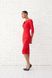 Red dress - sheath with a sleeve Gretta from BYURSE, Red, Crepe, Midi, Оff-season, Office dress, Cloth, plain, Dress, 1 kg, Yes, Ukraine, 95% viscose, 5% elastane, Sleeve 3/4, plain, tight-fitting, With a zipper, V-neck, Classical, Dresses - case