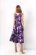 Summer wrap dress Amelie from BYURSE, Purple, Dress fabric, Midi, Spring Summer, Dresses, Cloth, Floral, Dress, 1 kg, Yes, Ukraine, 95% viscose, 5% elastane, Sleeveless, Printed, flared, With smell, Shoulder straps, Casual, Wrap dresses