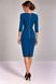 Business, woolen dress - case Emma from BYURSE, 44, Sea wave, Crepe, Midi, Аutumn winter, Office dress, Cloth, plain, Dress, 1 kg, Yes, Ukraine, 95% wool, 5% elastan, Sleeve 3/4, plain, tight-fitting, With a zipper, Round neckline, Business, Dresses - case, With a zipper