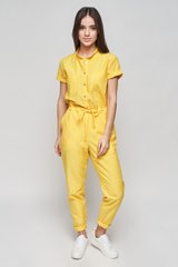 Summer jumpsuit, Yellow, Cotton, Maxi, Spring Summer, Overalls, Cloth, plain, Overalls, 1 kg, Yes, Ukraine, 95% cotton, 5% elastan
