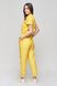 Summer, yellow jumpsuit made of cotton Smart casual from BYURSE, Yellow, Cotton, Maxi, Spring Summer, Overalls, Cloth, plain, Overalls, 1 kg, Yes, Ukraine, 95% cotton, 5% elastan, Short sleeve, plain, oversize, Buttoned, Casual, jumpsuit pants, With pockets