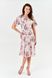Summer dress Ivy BYURSE, Print, Dress fabric, Midi, Spring Summer, Dresses, Cloth, Floral, Dress, 1 kg, Yes, Ukraine, 95% viscose, 5% elastane, Short sleeve, Printed, Fitted, With a zipper, Round neckline, Romantic, Dress with full skirt