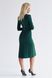 Classic, emerald dress Alice from BYURSE, Emerald, Dress fabric, Midi, Аutumn winter, Office dress, Cloth, plain, Dress, 1 kg, Yes, Ukraine, 95% viscose, 5% elastane, Sleeve 3/4, plain, Fitted, With a zipper, V-neck, Classical, Dresses - case, With a slit