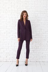 Suit, 42, Wine, Costume fabric, Оff-season, Suit classic, Cloth, Strip, Suit with trousers, 1 kg, Yes, Ukraine, 95% viscose, 5% elastane