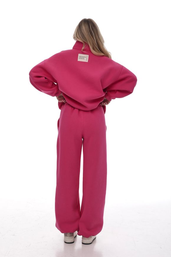 Oversized polo by BYURSE in Fuchsia color, S, Fuchsia, fouter, Аutumn winter, Cloth, Ukraine, 95% cotton, 5% elastan, Long sleeve, oversize, Casual