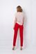 Women's skinny trousers from BYURSE, Red, Costume fabric, Оff-season, Trousers, Cloth, plain, Trousers, 1 kg, Yes, Ukraine, 95% viscose, 5% elastane, Buttoned, Casual, With pockets