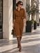 Suede dress - shirt from BYURSE, Titian, Textile suede, Midi, Оff-season, Office dress, Cloth, plain, Dress, 1 kg, Yes, Ukraine, Текстильный замш, Long sleeve, With belt, Direct, Buttoned, Round neckline, Casual, Dresses - shirts