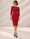 Red suede dress - case Stella BYURSE, Red, Textile suede, Midi, Аutumn winter, Cocktail Dresses, Cloth, plain, Dress, 1 kg, Yes, Ukraine, Текстильный замш, Sleeve 3/4, plain, tight-fitting, With a zipper, Boat neckline, Classical, Dresses - case, With a zipper, Raglan sleeve