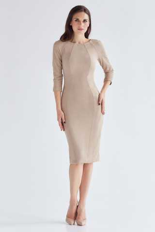 Suede sales sheath dress