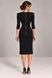 Business, black dress - a case with a sleeve Dominique from BYURSE, The black, Costume fabric, Midi, Аutumn winter, Office dress, Cloth, plain, Dress, 1 kg, Yes, Ukraine, 95% wool, 5% elastan, Sleeve 3/4, plain, tight-fitting, With a zipper, Round neckline, Business, Dresses - case, With a slit