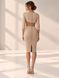 Beige dress - case Renata suede from BYURSE, 42, Beige, Textile suede, Midi, Аutumn winter, Office dress, Cloth, Combined, Dress, 1 kg, Yes, Ukraine, Текстильный замш, Sleeve 3/4, Two-tone models, tight-fitting, With a zipper, Round neckline, Classical, Dresses - case, With a zipper