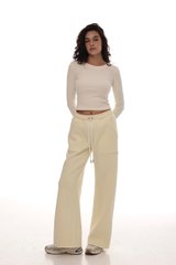 Palazzo pants by BYURSE in champagne color, S, champagne, fouter, Аutumn winter, Trousers, Cloth, plain, Ukraine, 95% cotton, 5% elastan