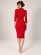 Classic, red dress - case Rachel by BYURSE, Red, Costume fabric, Midi, Аutumn winter, Office dress, Cloth, plain, Dress, 1 kg, Yes, Ukraine, 95% wool, 5% elastan, Sleeve 3/4, plain, tight-fitting, With a zipper, Asymmetrical cut, Business, Dresses - case, With a zipper