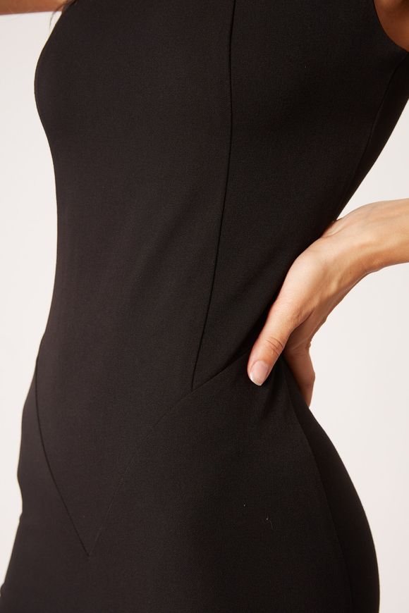 Dress Valerie, The black, Diagonal, Midi, Оff-season, In stock