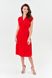 Red Agnes dress by BYURSE, Red, Dress fabric, Midi, Spring Summer, Dresses, Cloth, plain, Dress, 1 kg, Yes, Ukraine, 95% viscose, 5% elastane, Sleeveless, plain, Fitted, With a zipper, V-neck, Business, Dress with full skirt