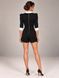 Women's black jumpsuit with shorts from BYURSE, The black, Costume fabric, Міni, Аutumn winter, Overalls, Cloth, Combined, Overalls, 1 kg, Yes, Ukraine, 95% wool, 5% elastan, Sleeve 3/4, plain, high waist, With a zipper, Round neckline, Business, jumpsuit shorts, With a collar