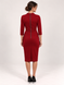 Dress - case Vanessa, 42, Carmine, Costume fabric, Midi, Аutumn winter, Dresses, Cloth, plain, Dress, 1 kg, Yes, Ukraine, 95% wool, 5% elastan, Sleeve 3/4, Fitted, With a zipper, V-neck, Business, Dresses - case