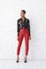 Leather, red skinny pants by BYURSE, Red, Textile leather, Аutumn winter