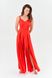 Red jumpsuit by BYURSE, Red, Dress fabric, Maxi, Spring Summer, Overalls, Cloth, plain, Overalls, 1 kg, Yes, Ukraine, 95% viscose, 5% elastane, Sleeveless, plain, Fitted, With a zipper, V-neck, cocktail, jumpsuit pants, With a slit