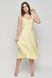 Yellow summer dress Gloria from BYURSE, Yellow, Dress fabric, Midi, Spring Summer, Casual, Cloth, plain, Dress, 1 kg, Yes, Ukraine, 95% viscose, 5% elastane, Sleeveless, plain, flared, With a zipper, square neckline, Casual, Dress with full skirt