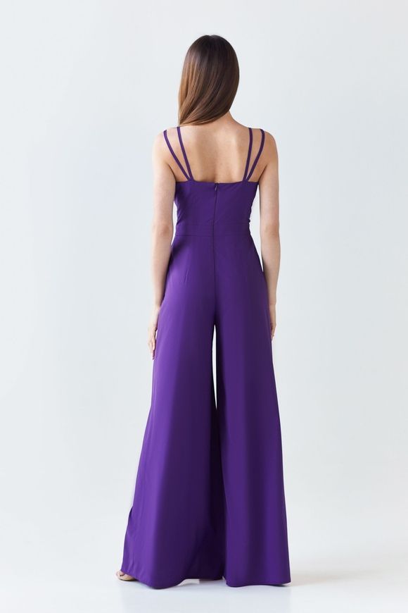 Summer jumpsuit from BYURSE, Ink, Dress fabric, Maxi, Spring Summer, Overalls, Cloth, plain, Overalls, 1 kg, Yes, Ukraine, 95% viscose, 5% elastane, Sleeveless, plain, off the shoulder, With a zipper, Shoulder straps, Romantic, jumpsuit pants, With a slit