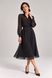 Classic, silk Nancy dress from BYURSE, Black and white, Silk chiffon, Midi, Оff-season, Office dress, Cloth, Polka dots, Dress, 1 kg, Yes, Ukraine, 95% silk, 5% elastane, Sleeve 3/4, In peas, flared, With a zipper, Round neckline, Business, Dresses - shirts