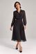 Classic, silk Nancy dress from BYURSE, Black and white, Silk chiffon, Midi, Оff-season, Office dress, Cloth, Polka dots, Dress, 1 kg, Yes, Ukraine, 95% silk, 5% elastane, Sleeve 3/4, In peas, flared, With a zipper, Round neckline, Business, Dresses - shirts