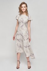 Dress Chia, Print, Dress fabric, Midi, Spring Summer, Cocktail Dresses, Cloth, Floral, Dress, 1 kg, Yes, Ukraine, 95% viscose, 5% elastane