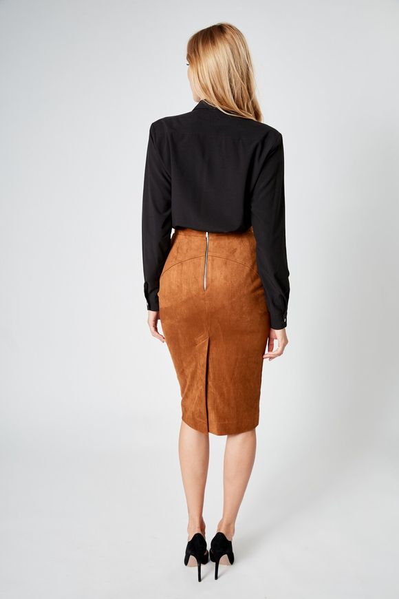 Suede skirt, Titian, Textile suede, Midi, Оff-season, Pencil skirt, Cloth, plain, Skirt, 1 kg, Yes, Ukraine, Текстильный замш