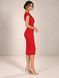 Cocktail, red dress - case Crystal from BYURSE, Red, Crepe, Midi, Оff-season, Cocktail Dresses, Cloth, plain, Dress, 1 kg, Yes, Ukraine, 95% viscose, 5% elastane, Sleeveless, plain, tight-fitting, With a zipper, Bustier, cocktail, Dresses - case, With a zipper