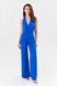 Silk jumpsuit by BYURSE, Blue electrician, Silk, Maxi, Spring Summer, Overalls, Cloth, plain, Overalls, 1 kg, Yes, Ukraine, 95% silk, 5% elastane, Sleeveless, Buttons, off the shoulder, With a zipper, V-neck, Evening, jumpsuit pants