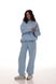 An oversized sweatshirt in ice color, S, Blue, fouter, Аutumn winter, Sweatshirt, Cloth, Ukraine, 95% cotton, 5% elastan, Long sleeve, Casual