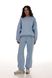 An oversized sweatshirt in ice color, S, Blue, fouter, Аutumn winter, Sweatshirt, Cloth, Ukraine, 95% cotton, 5% elastan, Long sleeve, Casual