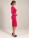 Dress - case Chloe , Fuchsia, Costume fabric, Midi, Аutumn winter, Dresses, Cloth, plain, Dress, 1 kg, Yes, Ukraine, 95% wool, 5% elastan, Sleeve 3/4, Fitted, With a zipper, Asymmetrical cut, Classical, Dresses - case