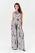 Summer jumpsuit skirt - pants from BYURSE, Print, Dress fabric, Maxi, Spring Summer, Overalls, Cloth, Аnimalistic, Overalls, 1 kg, Yes, Ukraine, 95% viscose, 5% elastane, Sleeveless, Printed, flared, With a zipper, With a collar, Casual, jumpsuit pants