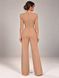 Women's classic jumpsuit from BYURSE, Beige, Costume fabric, Аutumn winter, Overalls, Cloth, plain, Overalls, 1 kg, Yes, Ukraine, 95% wool, 5% elastan, Sleeve 3/4, plain, Fitted, With smell, Casual, jumpsuit pants, With pockets
